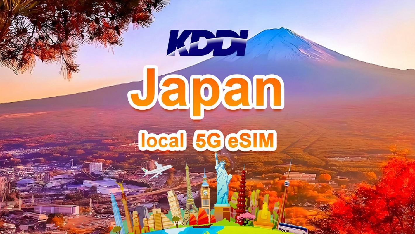 eSIM local 5G de Japón | Bolso de día | Ilimitado | 4-15 días | Código QR