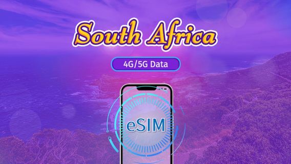 South Africa | 5G/4G eSIM | Day Pass/Total Package | Natural Day Billing | 1-30 days | QR code