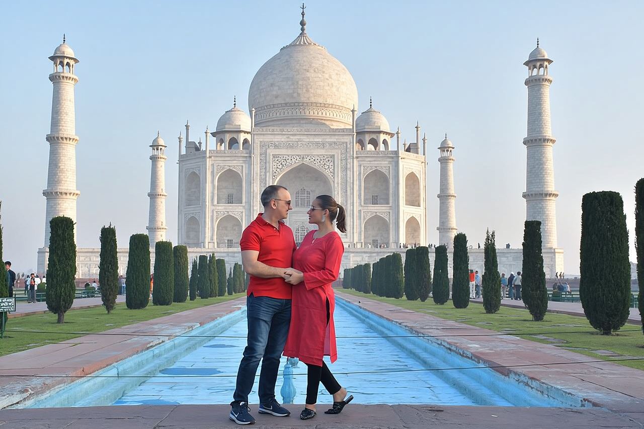 Tour privato di un giorno intero al Taj Mahal in treno superveloce da Delhi