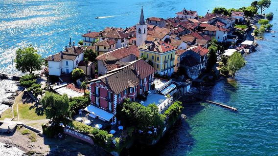 Lake Maggiore: Boat Dinner at Isola Pescatori from Feriolo