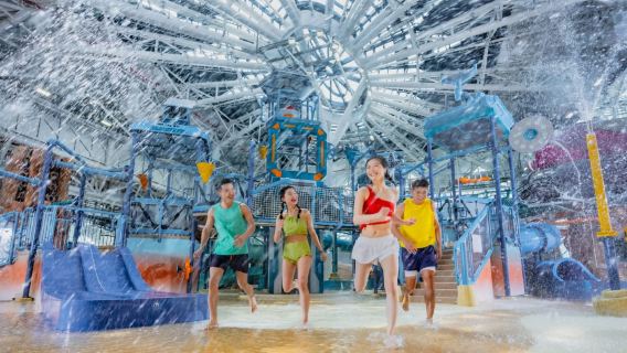 마카오 리스보아 호텔 MOP50 상품권 + 스튜디오 시티 워터파크 겨울 입장권(실내 테마파크)