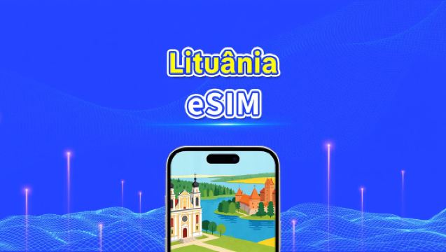 eSIM Lituânia | Dados de alta velocidade | 5G/4G | Pacote diário/de dados | 24 horas | 1-30 dias | Código QR