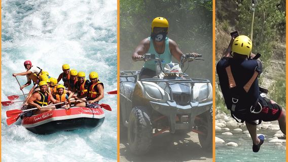 Full-Day Adventure 3 in 1 activity from Antalya to Köprülü Canyon National Park