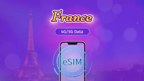 France | 5G/4G eSIM | Total Package | 24H Billing | 7-30 days | QR code
