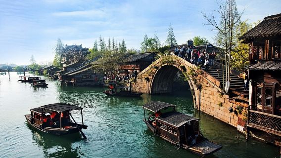 Flexible Halbtagestour nach Zhujiajiao, einer Wasserstadt mit Bootsfahrt ab Shanghai