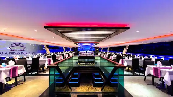 ล่องเรือเจ้าพระยาปรินเซส ไนท์ครูซส์ ล่องแม่น้ำเจ้าพระยา [ตั๋วล่องเรือ+ อาหาร ]