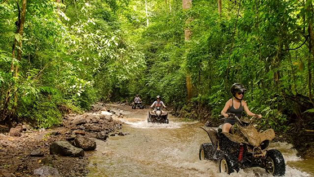 Kombi-Tour mit Zipline mit Meerblick + 3-stündiger ATV-Tour und Wasserfällen