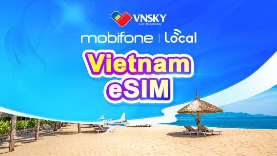Vietnam MobiFone VNSKY Local 4G/5G eSIM|9 Go par jour|Numéro de téléphone local|Réservation requise pour activation|Facturation en jours calendaires|QR code