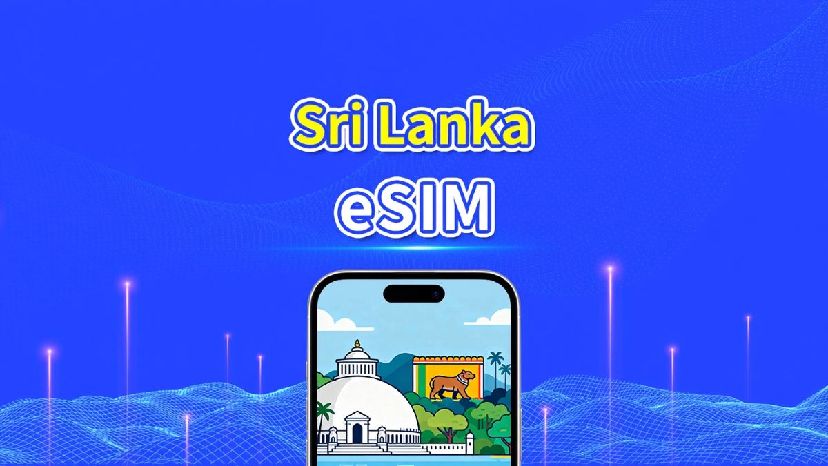 Sri Lanka eSIM | Highspeed-Daten | 4G | Tages-/Datenpaket | 24 Stunden | 1–30 Tage | QR-Code