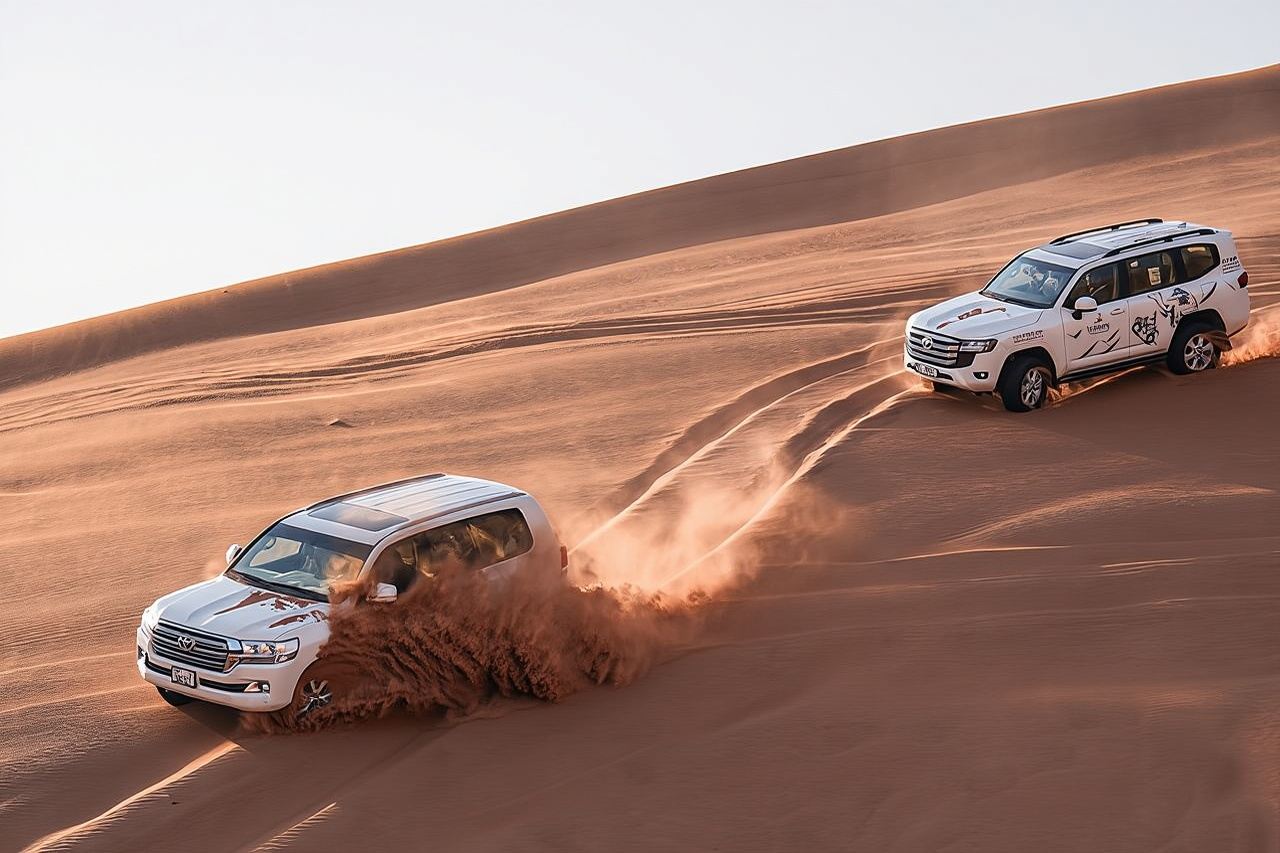 Premium Evening Desert Safari in Dubai, Sandboard & BBQ Dinner