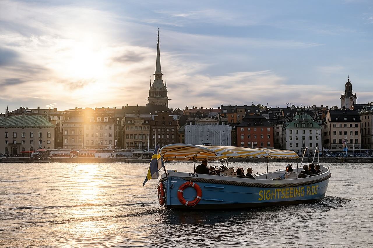 Open Electric Boat Ride in Stockholm with Live-Guide (EN/DE)