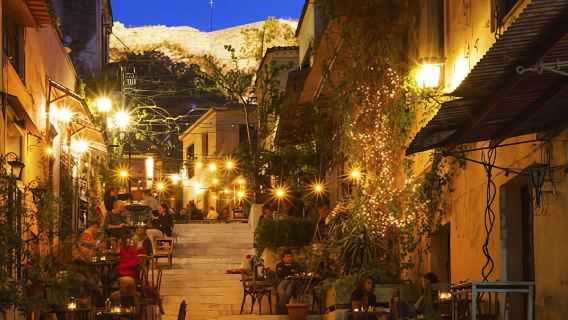 City highlights evening group tour with meze dinner in Athens