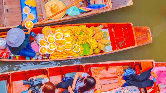[Special Offer Zone|Damnoen Saduak Floating Market + Maeklong Railway Market 1-day tour with Private Transfer