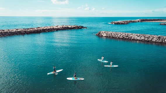Stand-up paddle lesson in Calheta Beach