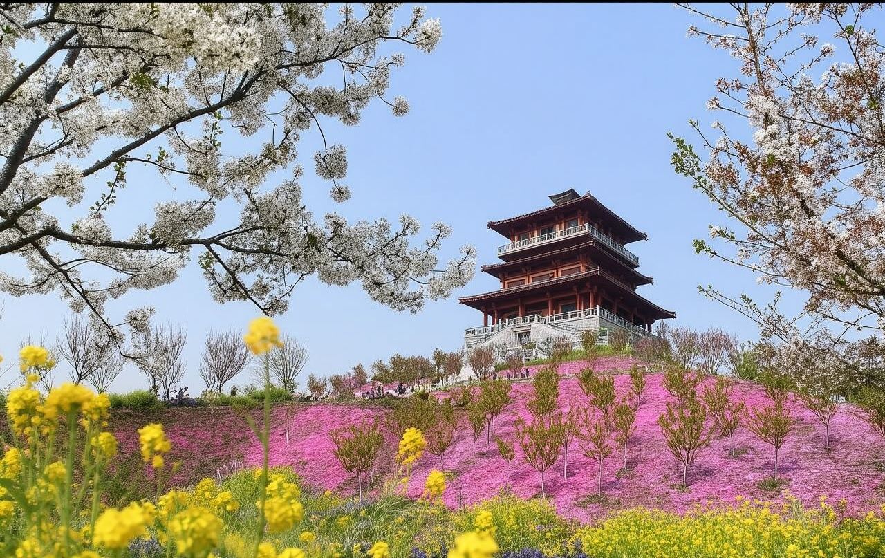 Song Mountain + Gubaidu Fengle Cherry Blossom + Luya Waterfall Scenic Area (Multilingual Guide)