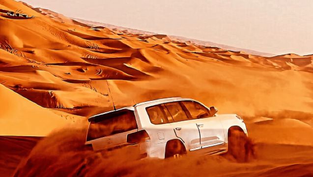 4x4 off-Road Desert Safari, Sandboarding, CamelRide, Veg & BBQ
