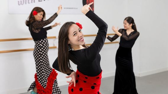 Flamenco Dance Class in Seville with optional Flamenco Costume