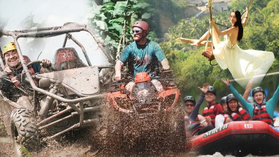 Exklusives Bali-Kombi-Abenteuer mit ATV/Quad oder UTV/Buggy + Flussrafting + Swing-Erlebnis