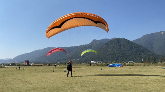 溫州瑞安曹村航空飛行營地+曹村滑翔傘基地滑翔傘飛行體驗【專業教練帶飛+贈送高清視訊攝像】