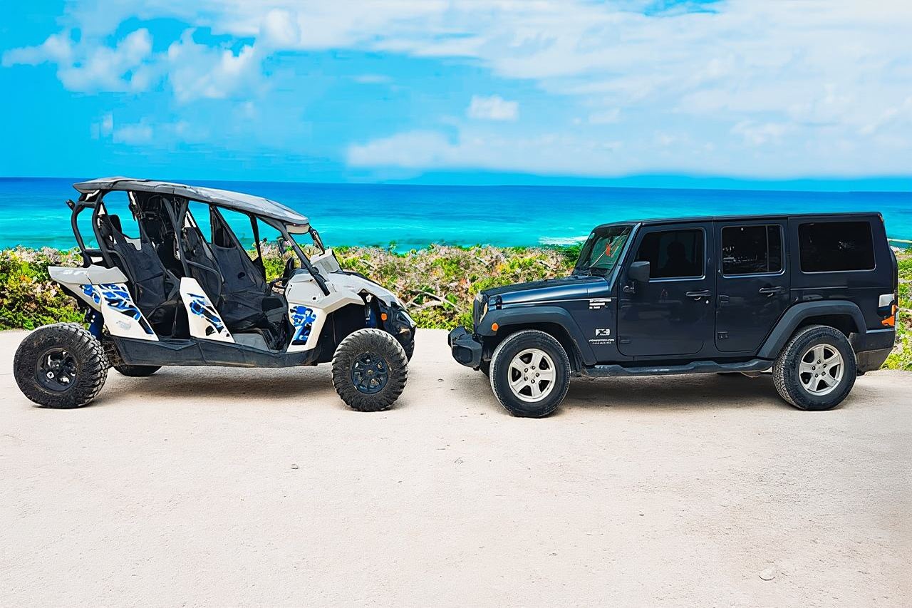 Tour privato in Jeep e 4x4 Polaris RZR con pranzo messicano