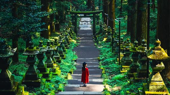 Japan Kyushu Kamishikimi Kumanoimasu Shrine + Aso Volcano Adventure + Kurokawa Onsen one-day tour (Round-trip from Fukuoka)