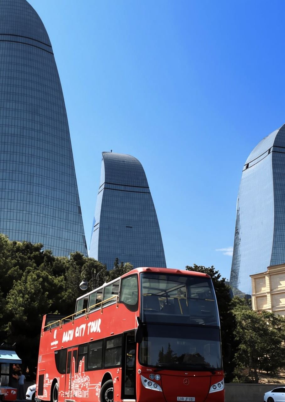 Baku: autobus turistico sali e scendi con audioguida