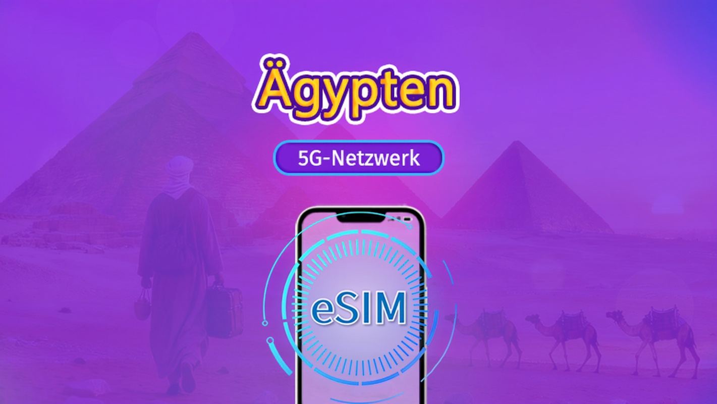 Ägypten | 4G/5G eSIM | Tagespaket/Datenpaket | 24-Stunden-Abrechnung | 1-30 Tage | QR-Code