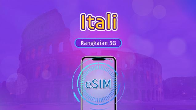 eSIM 5G Itali | Menyokong TikTok, ChatGPT dan Aplikasi Popular Global Lain | Pas Harian / Pakej Keseluruhan | Pengebilan Berdasarkan Hari Semula Jadi | 1–30 Hari | Kod QR