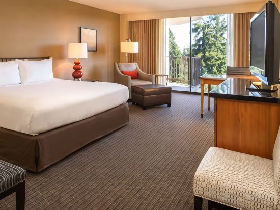 DoubleTree by Hilton Seattle Airport Room Type - King Room with Balcony and Mountain View DoubleTree by Hilton Seattle Airport Room Type - King Room with Balcony and Mountain View