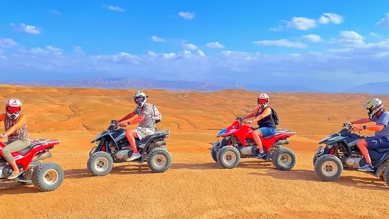 Agafay Desert: Dinner + Show with Quad Bike & Sunset Camel Ride