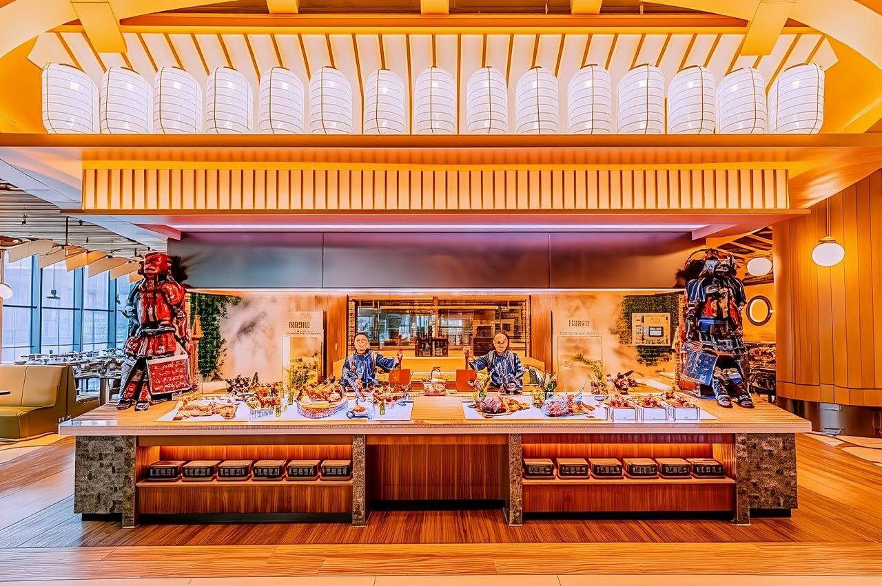 주하이 창롱 리조트 오션 킹덤 스페이스쉽 호텔 세일러 뷔페 레스토랑 뷔페 아침 식사권