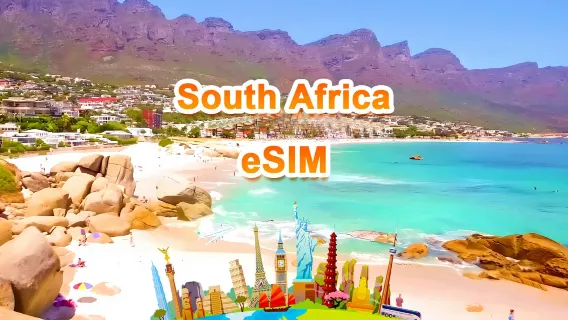 South Africa 4G eSIM | Total package | Total 1-30GB | 3-30 days | 24-hour system | QR code