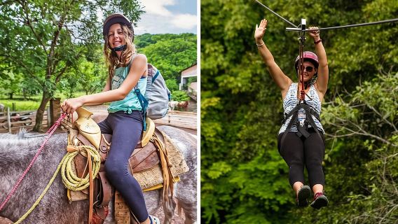 Menunggang Kuda Sierra Madre dan Zipline dengan Makan Tengahari Termasuk