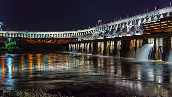 Itaipu dam lights evening guided tour