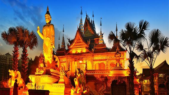 Pure fun: Xishuangbanna Manting Park + Mengle Grand Buddha Temple one-day tour