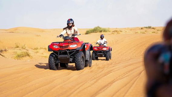 Dubai: Quad Bike Safari, Camels, & Camp with BBQ Dinner