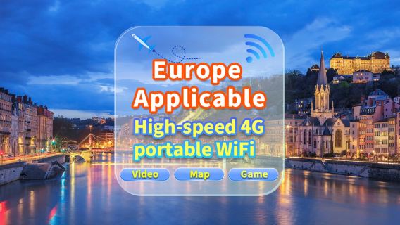 [Universal in Europe] 4G network | High-speed traffic | Self-pickup at the airport | WiFi rental, shared by multiple people, ready to use at boot, 12H standby, 24H customer service