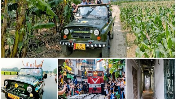 Hanoi Jeep Tour: Red River Countryside+ Backstreet+ Train-street
