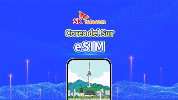 Corea del Sur SKT 4G eSIM | Datos ilimitados · Acceso completo a AI y TikTok | 1–90 días | Facturación por 24 horas | QR Code
