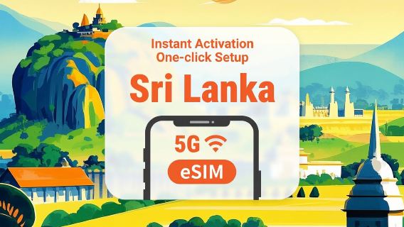 سريلانكا | eSIM 5G | يدعم ChatGPT وTikTok | خيارات باقات متنوعة من 1-30 يومًا | شراء واستخدام فوري | رمز QR
