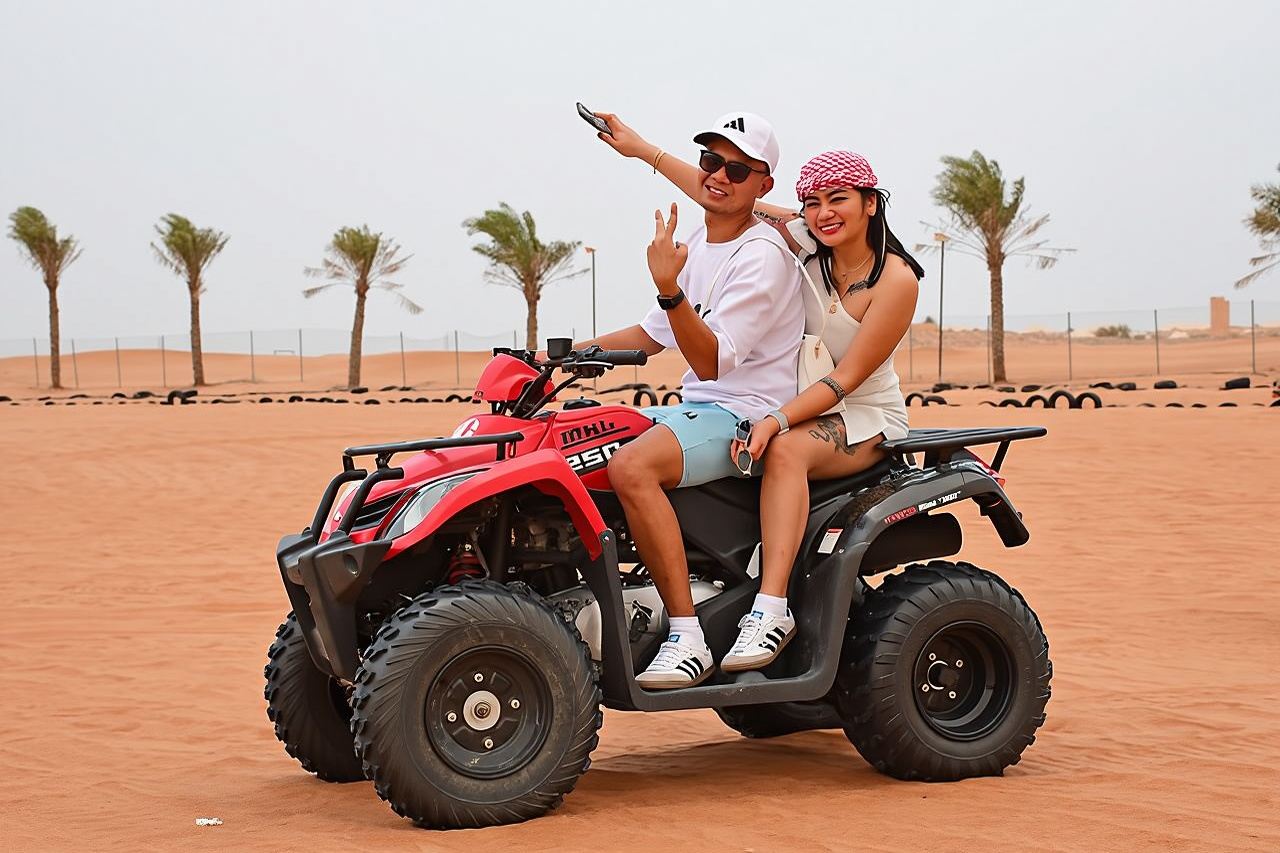 Quad Bike Self-drive & Camel Trekking Experience In Red Dunes Desert 