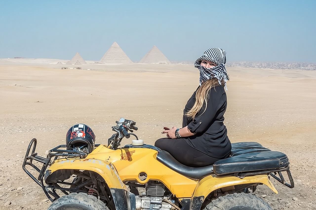 Private ATV Quad Bike adventure at Giza Pyramids with sunset 