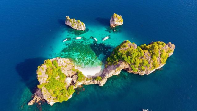 Tagesausflug zu den Inseln Koh Rok und Koh Ha ab Krabi in Thailand|Hoteltransfer|Mit Schnorchelausrüstung