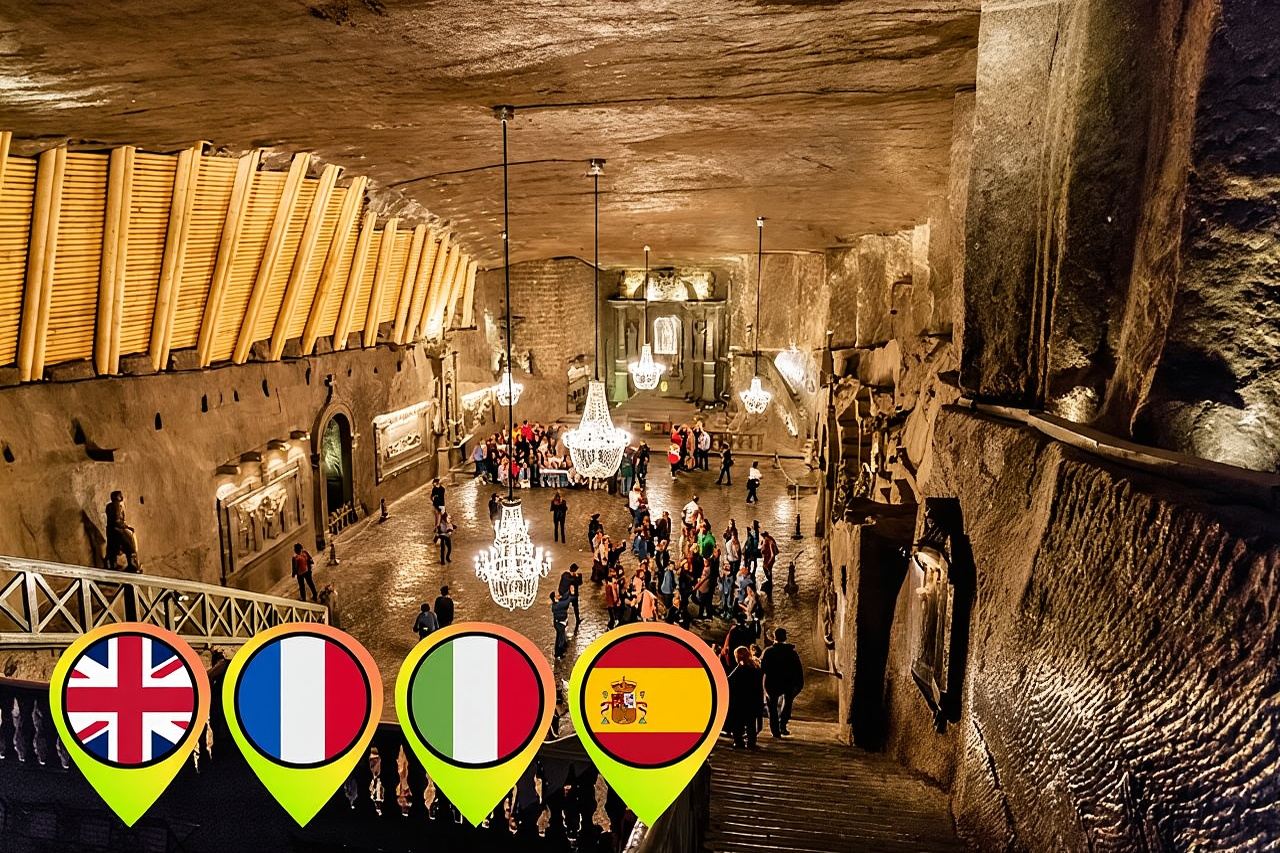 Visita guiada a las minas de sal de Wieliczka + entrada y traslado desde Cracovia