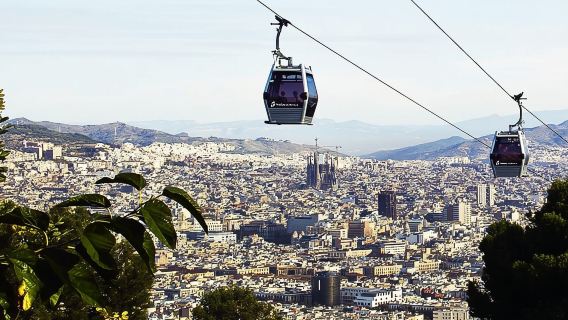 Barcelona Cable Car Sky Views, Magic Fountain & Castle Visit