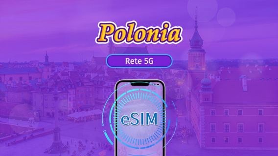 Polonia | eSIM 4G/5G | Pacchetto dati | Fatturazione 24 ore | 7-30 giorni | Codice QR