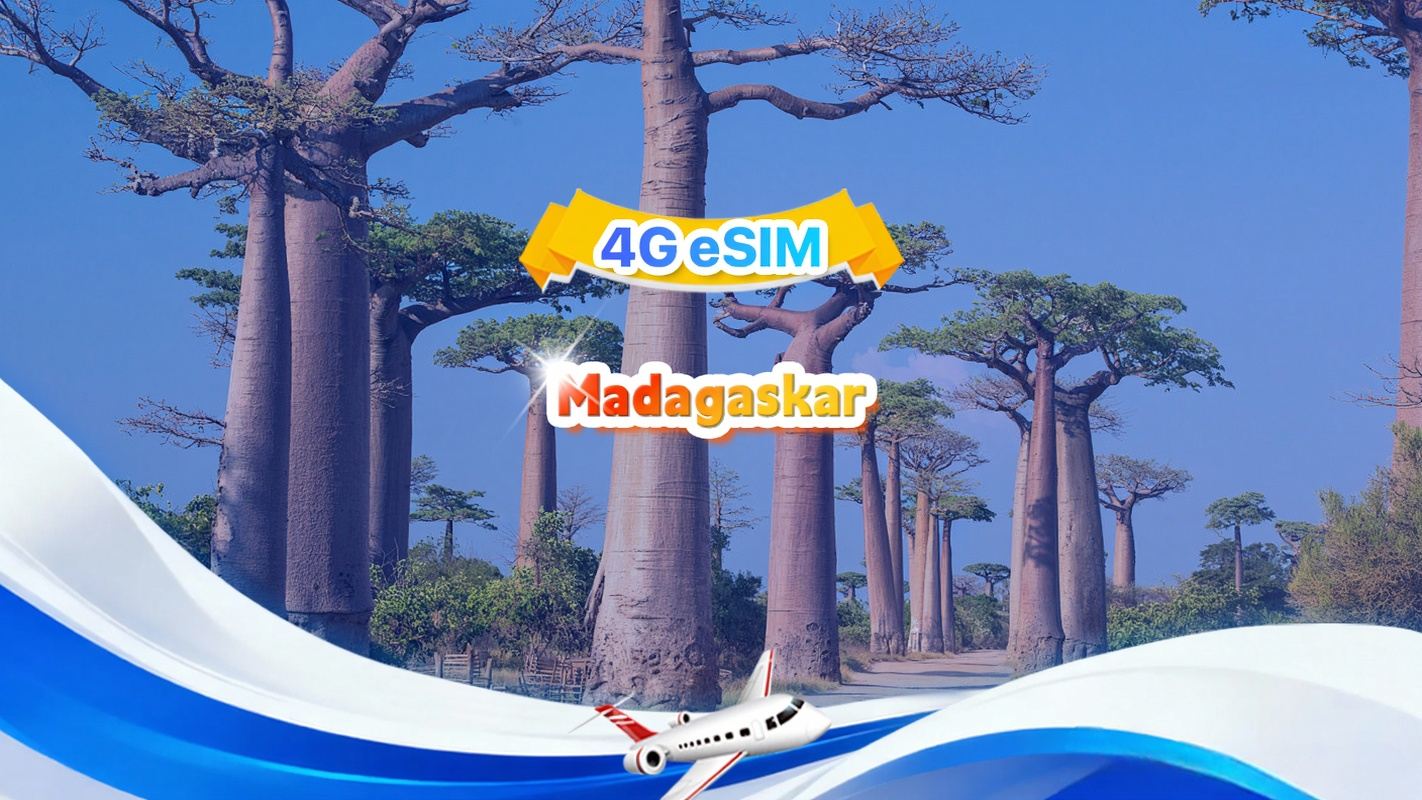 Madagascar 4G eSIM|Daily Package/Total Package|3GB/day - Total 30GB|1–30 days|24-hour|QR code