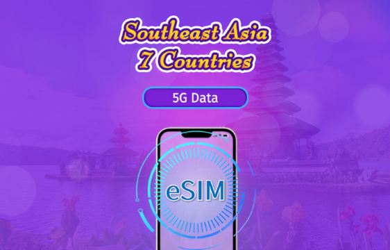 Southeast Asia (7 countries) | 5G/4G eSIM | Day Pass/Total Package | 24H Billing | 1-30 days | QR code