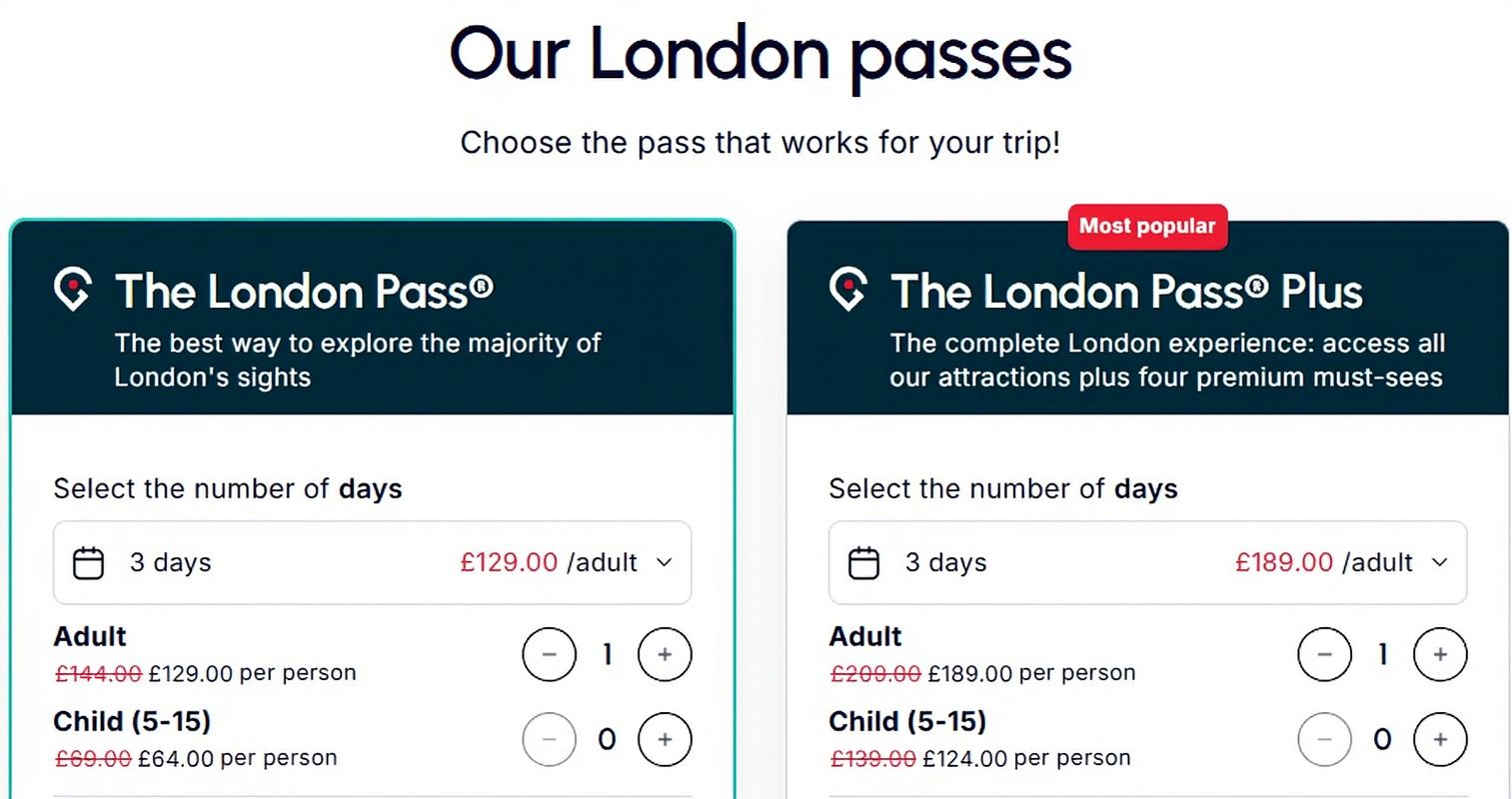 London Pass per Londra, Regno Unito [Biglietti ufficiali Go City + Abbazia di Westminster/Torre di Londra/Cattedrale di San Paolo + oltre 95 attrazioni popolari + opzione per l'upgrade alla versione Plus]