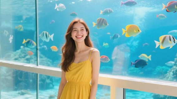 杜拜市區經典一日遊黃金相框帆船酒店水族館哈利法塔6人團